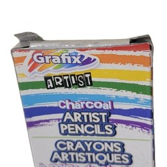 Grafix Art Pencils Artist Charcoal Pencils Box Of 6 NIP
