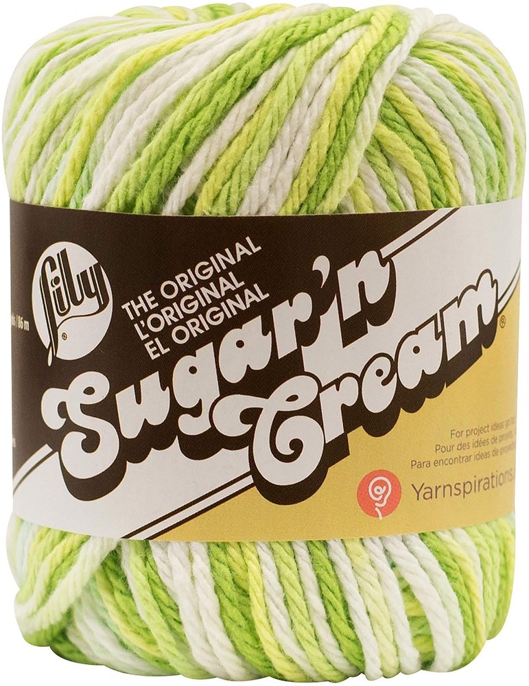 Lily Sugar ‘N Cream The Original Ombre Yarn, 2oz, Gauge 4 Medium, 100% Cotton,