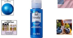 Voluminous Blue Sapphire Metallic Acrylic Paint, 2 Oz – Non-Toxic Quality Finish