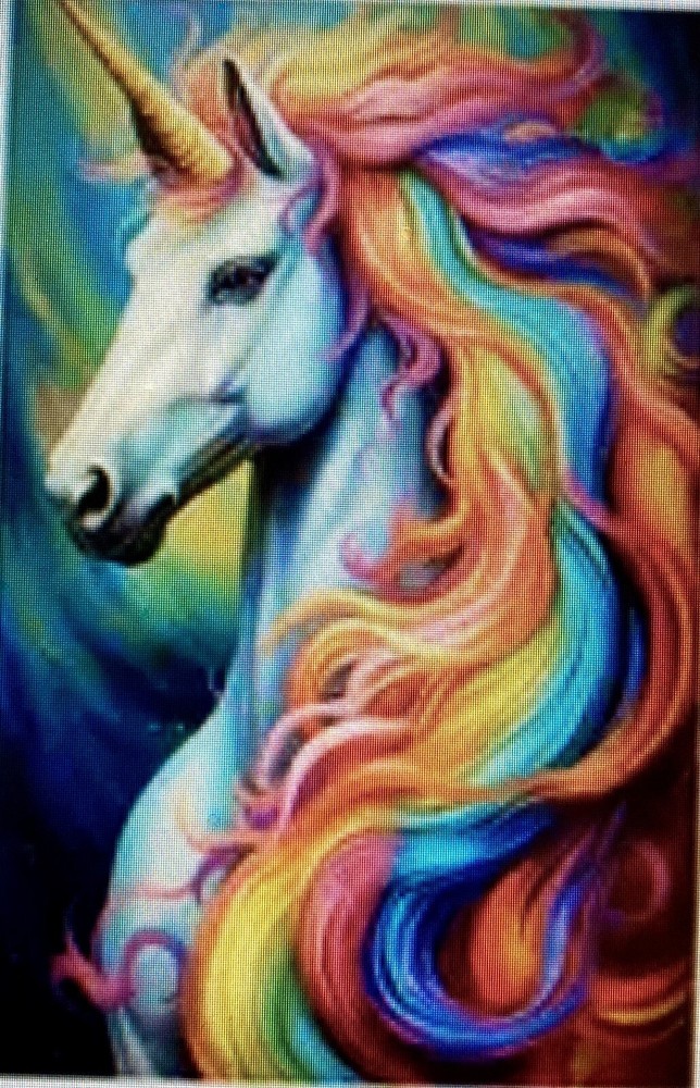 Unicorn Diamond Painting Craft Kit-Size 7.8×11.8”with supplies