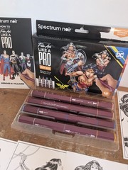 Spectrum Noir “Fan Art Like a Pro” Art Kit featuring Wonder Woman 1 Used Kit