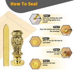 Trustela’s Quill And Ink Wax Stamp Set In A Gift Box – Calligraphy Dip Pen Set