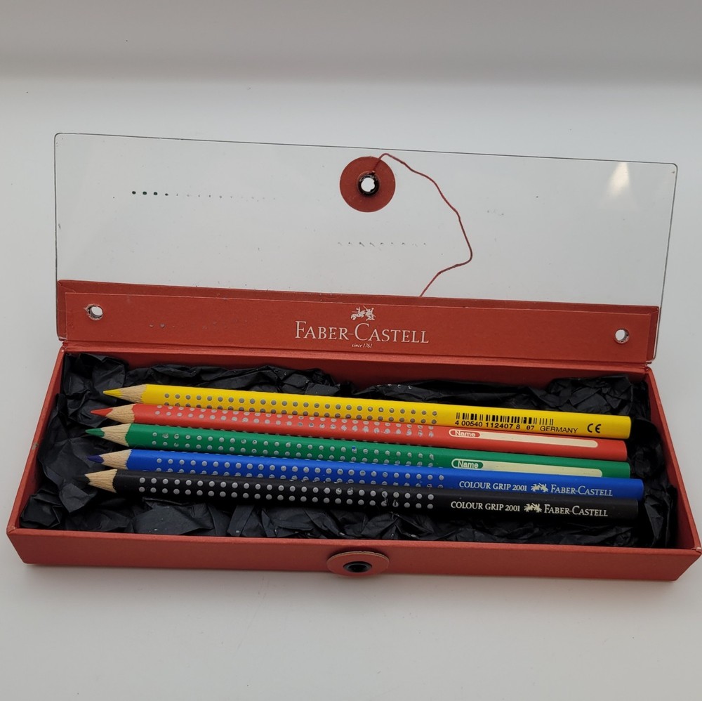 Faber Castell Colour Grip Coloring Color Pencils Germany 5 Piece Set NOS 2001