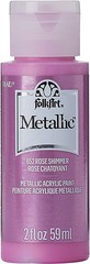 FolkArt Metallic Acrylic Paint in Assorted 2 Fl Oz (Pack of 1), Rose Shimmer