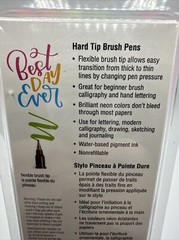 Tombow 56437 Fudenosuke Neon Brush Pen, 6-Pack. Hard Tip Fudenosuke Brush Pens