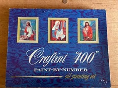 PBN Religious Nativity Gethsemane Crown Thorns Vtg Craftint INCOMPLETE Dry Paint