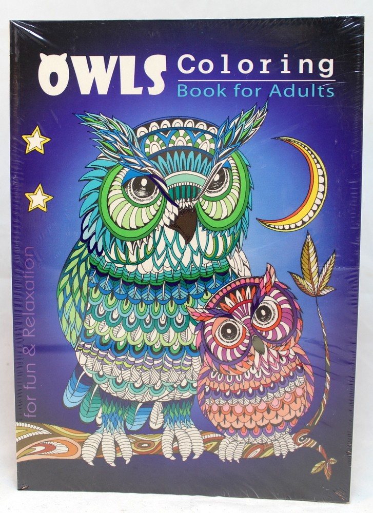 Oceanis Adult and Teen Coloring Book Hoot Owls Bird Theme for Fun and Relaxation