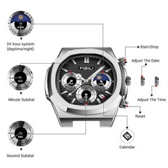 Men’s Fashion Watch Stainless Steel Business Quartz Watches Luxury Waterproof…