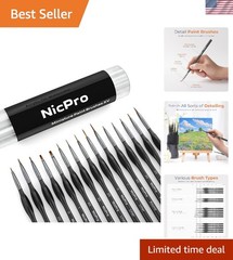 15 PCS Miniature Paint Brush Set – Fine Detail Brushes for Artists & Hobbies