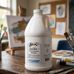 True Flow Heavy Body Acrylic Paint, 1/2 Gallon, Titanium White – 439301, 64 Fl O