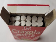 Vintage Binney & Smith Crayola No. 816 Colored & No. 320 White Chalk In Boxes