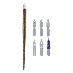 Wooden Dip Pen Drawing Dip Pen Set for Calligraphy Wrinting Painting, with 7 …