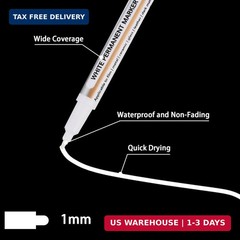 Goldge 20 White Paint Pen – Waterproof Acrylic Markers, Permanent White Paint Ma