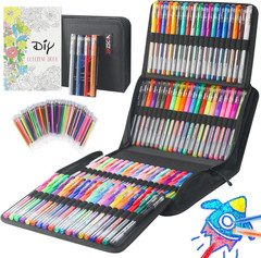 202 Pack Gel Pen for Adults Coloring Books, 104 Artist Pens Include 100 Color…