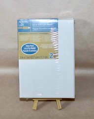 Artist Loft 5”X 7” Canvas Value Pack 2 Piece & 4 1/2” Tabletop Mini Easel