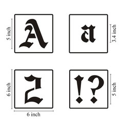 5 Inch Alphabet Letter Stencils for Painting – 70 Pack Old English Letter Ste…