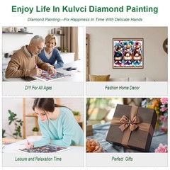 Diamond Art Kits for Adults, Dog Diamond Painting Kits for Beginners, DIY 5D Dia