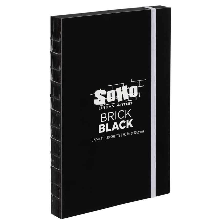 SOHO Urban Artist Brick Black Sketchbook 5.5” X 8.5” 80 Sheets