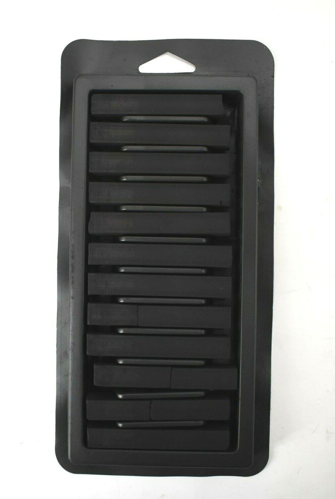 School Smart Black Square Compressed Charcoal Pastels Sticks 12 Pieces