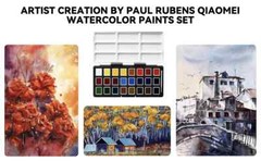 Paul Rubens 24 Colors Vibrant Solid Watercolor Academy Grade High Quality Paint