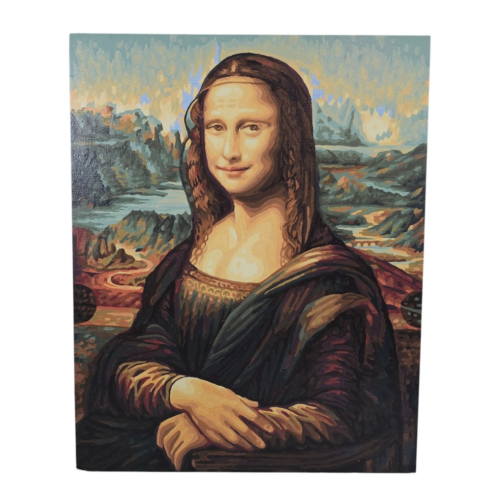Paint By Numbers Mona Lisa Smile Canvas – Pre-Painted Leonardo da Vinci Louvre
