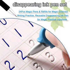 24Pcs Magic Pens & Refills for Grooved Handwriting Workbooks of Kidsor…