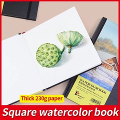 Watercolor Sketchbook Square Medium Grain Art Paper Drawing Pad Notebook