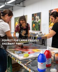 Smallbudi 6 Colors Large Acrylic Paint Set (69 oz,2040 ml) Art Painting Bulk …