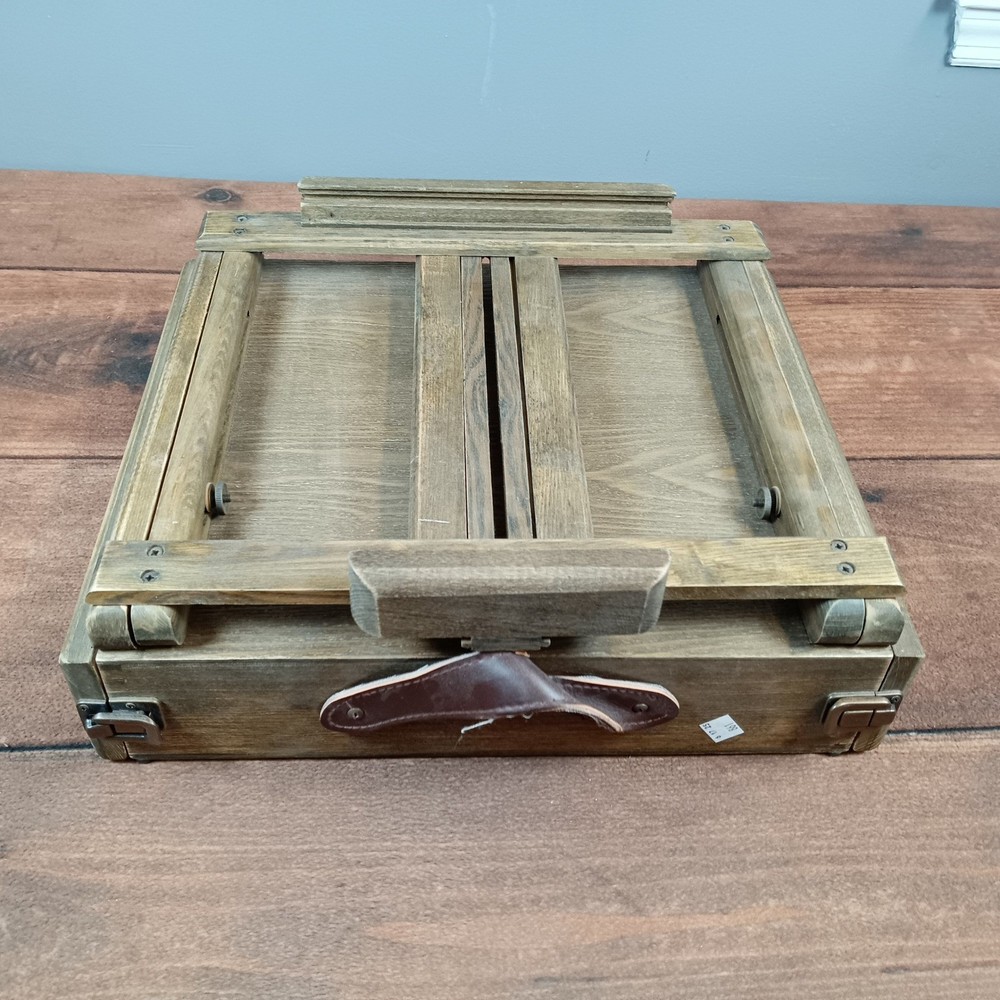 Creative Essentials Plein Air Artist Cabinet Wood Easel Box Brown Excellent Set