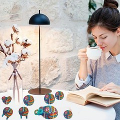 LSQFS 5D DIY Diamond Painting Coaster, Art Kits for Adults, Elephant