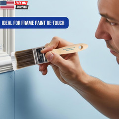 Paint Brushes, 5-Piece Paint Brush Set, Flat & Angle Brushes for Walls, Trim, Ca