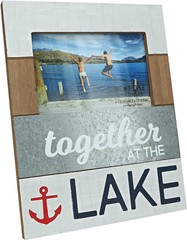 Pavilion Together at The Lake 7.75×10″ Gray Horizontal Picture Frame