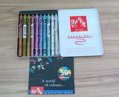 Caran d’Ache Neocolor I Set of 10 Metallic Water Resistant Wax Pastel