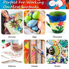 Caliart 24 Colors Acrylic Paint Set with 12 2 Fl Oz (Pack of 24), Regular