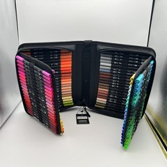 Case with 120 Dual-Tip Markers – Vibrant Brush & Fine Tips for Coloring & Art