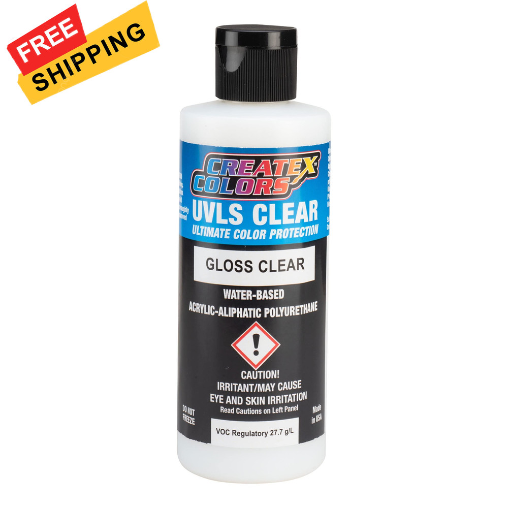 Createx Airbrush Paint, UVLS Gloss Clear, 4 1 Count (Pack of 1), Clear