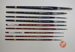 L5005 – Langnickel Royal Sable Short Handle Short Round 9 Piece Brush Set