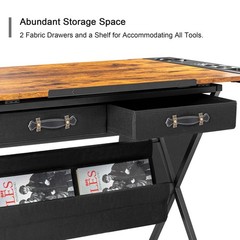 Drafting Table Art Desk Art Table Adjustable Drawing Table Tilted Tabletop wi…
