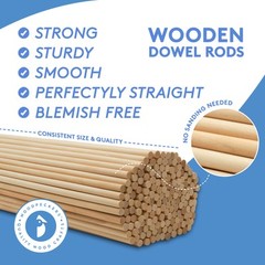 Wooden Dowel Rods 1-1/4 x 36 inch, Unfinished Sticks Crafts & DIY | Woodpeckers