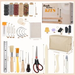 50PCS Wooden Book Press Kit 13×7.9in with Tools for DIY Bookbinding Repair