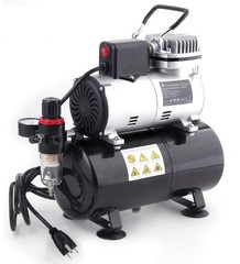 Upgraded Airbrush Single-Piston Oil-free Mini Compressor ABPST08 with Cooling…