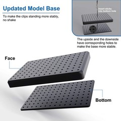 GJJC09B 1PC Painting Stand Base and 15 X 10Cm (Base) And 19Cm (Clip), Black