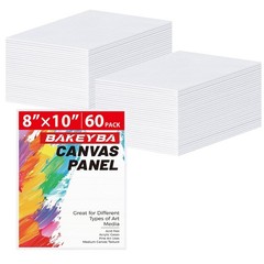 Canvas Boards for Painting 60 Pack, 8×10 Inch Painting Canvas Panels, 100% Co…
