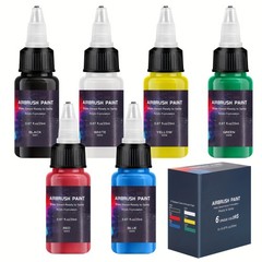 Airbrush Paint 6 Colors, Ready to Spray Airbrush Paint Set, Water-Based Acryl…