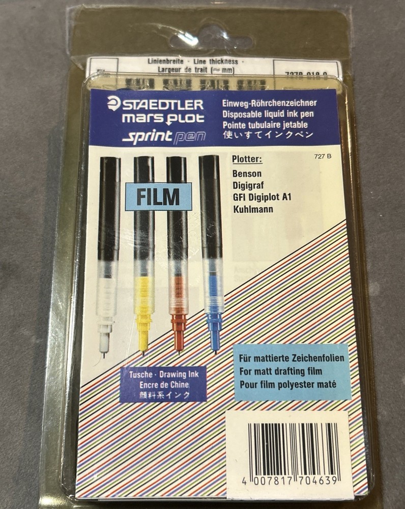 Staedtler Mars Liquid Ink Plotter Point For Matte Drafting Film Vintage
