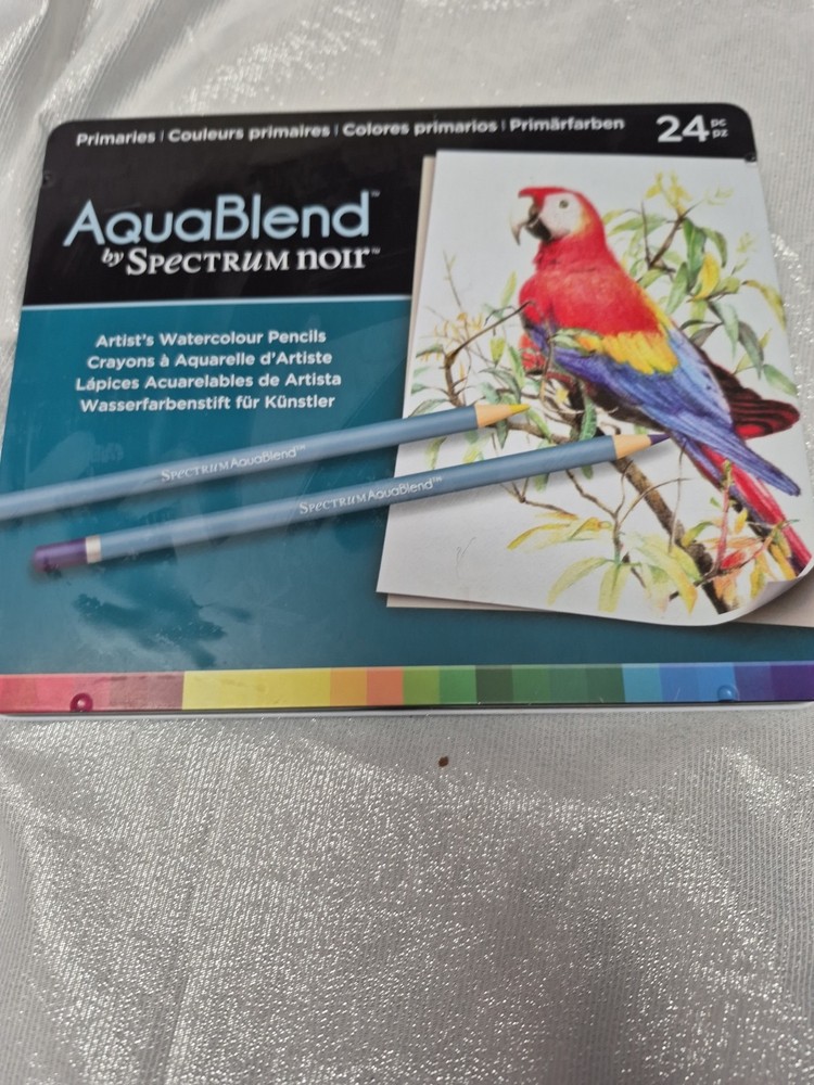 AquaBlend by Spectrum Noir Artist’s Watercolor Pencil Set Primaries 24 piece NEW