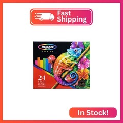 RoseArt Premium 24ct Long Soft Pastel Stick Set for Professionals – Pigment Rich