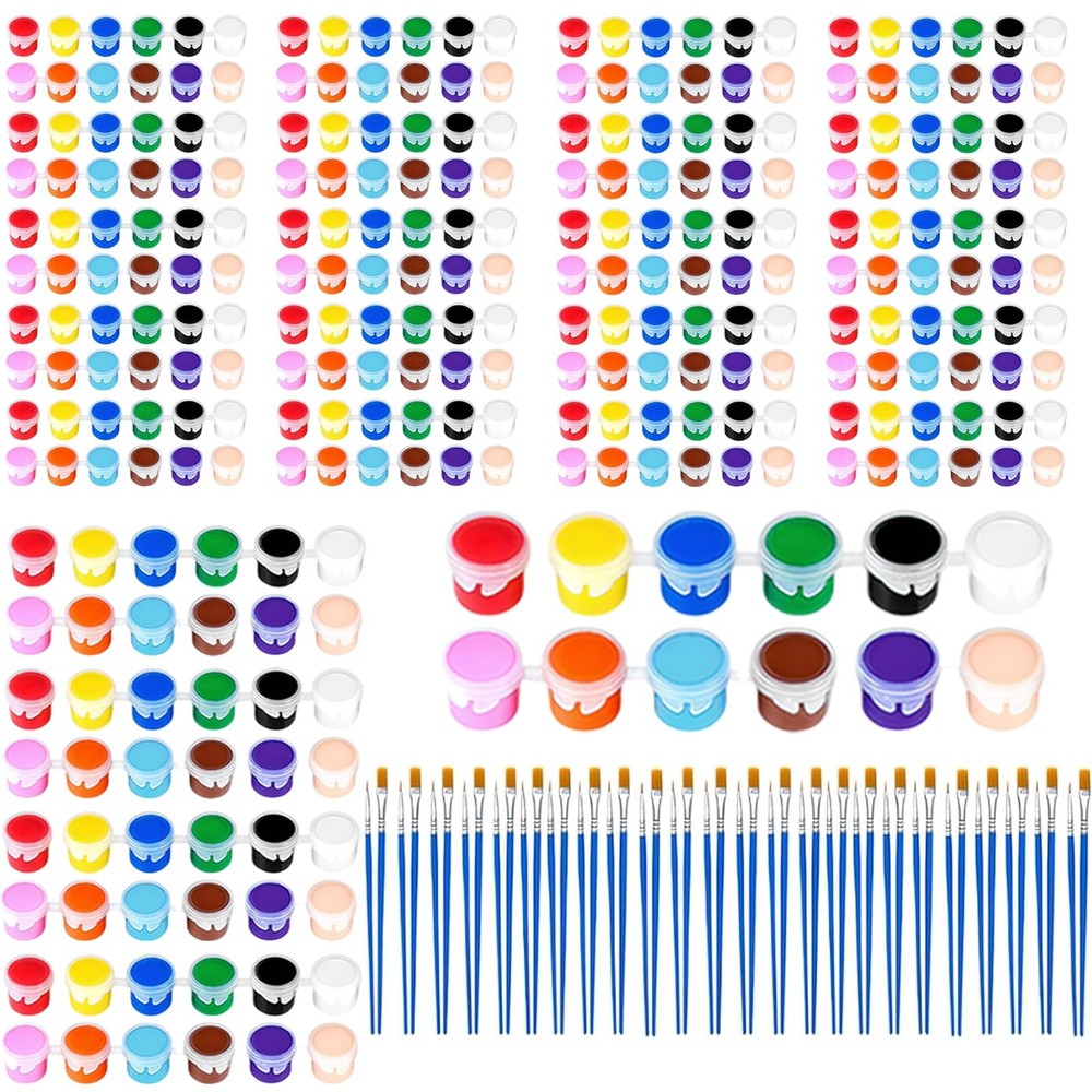 24 Pack Mini Acrylic Paint Set, 12 Colors Washable Acrylic Paint Strips with …