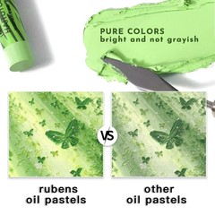 Soft Oil Pastels Set (24 Macaron Colors), Professional Creamy Texture Oil Pas…