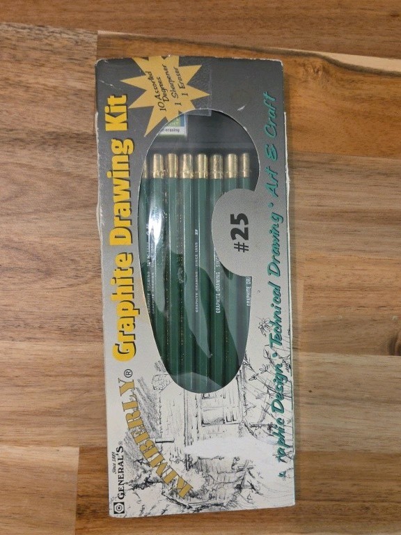 General Pencil Kimberly Graphite Drawing Kit-11 Pieces #25 10 Pencils+eraser
